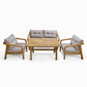 Ece Ahşap Oturma Takımı | Bahçe & Balkon Mobilyası